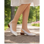 Pantofi dama casual din piele naturala Alb Box cu varf Lacuit NA252ALB